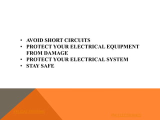 • AVOID SHORT CIRCUITS
• PROTECT YOUR ELECTRICAL EQUIPMENT
FROM DAMAGE
• PROTECT YOUR ELECTRICAL SYSTEM
• STAY SAFE
FELIDAE SYSTEMS
PM ELECTRONICS
 