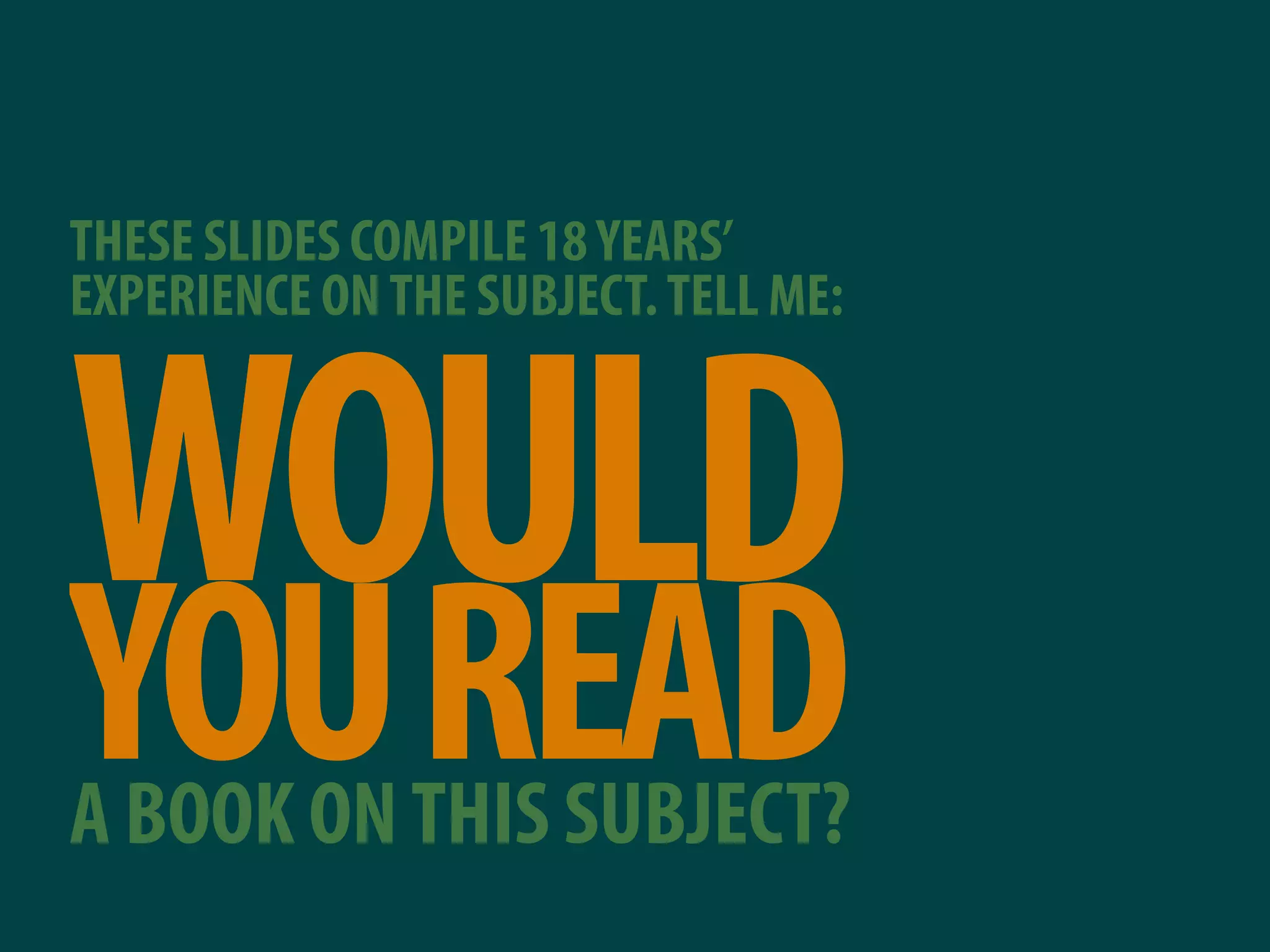 Why most presentations suck