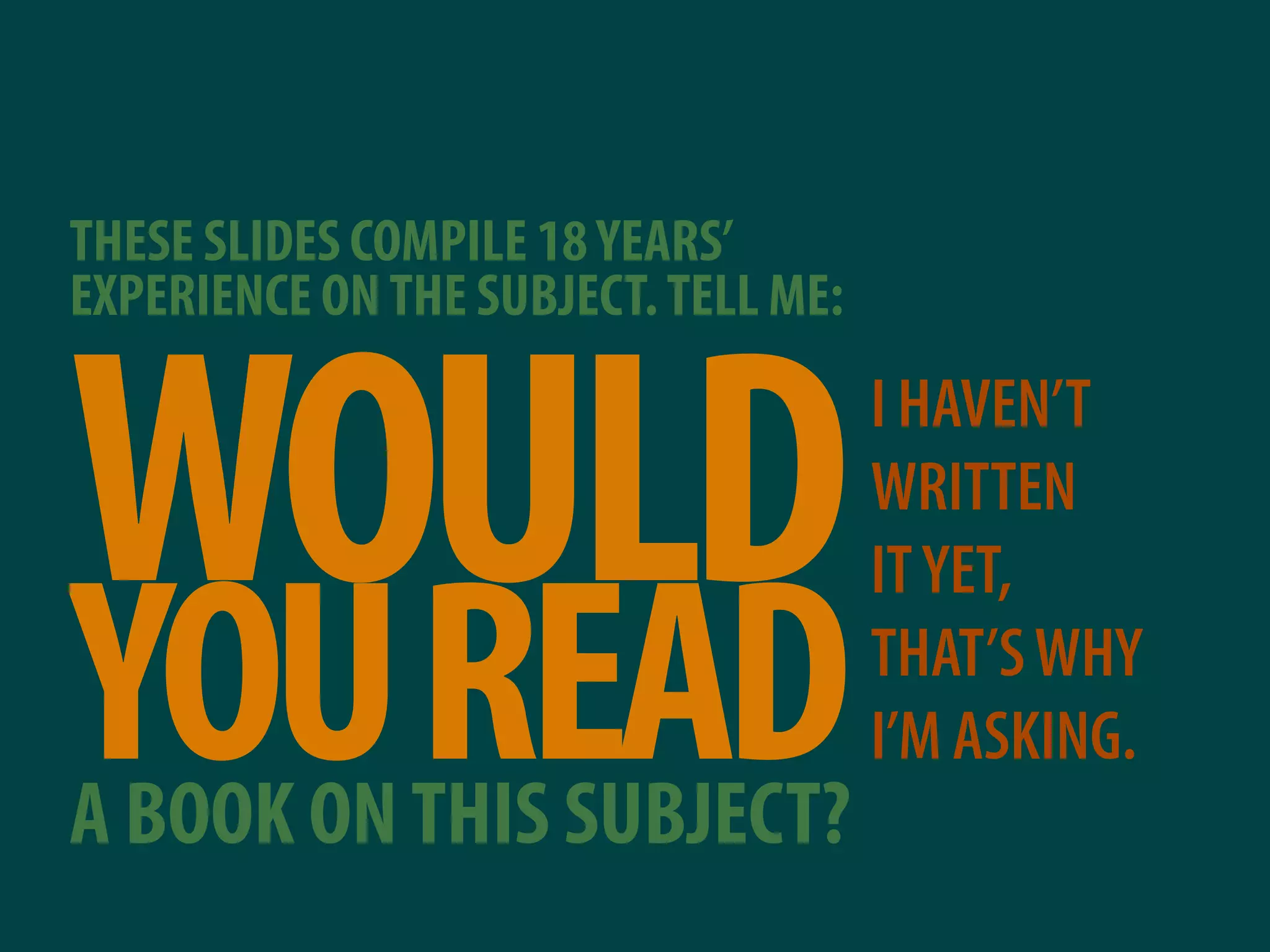 Why most presentations suck