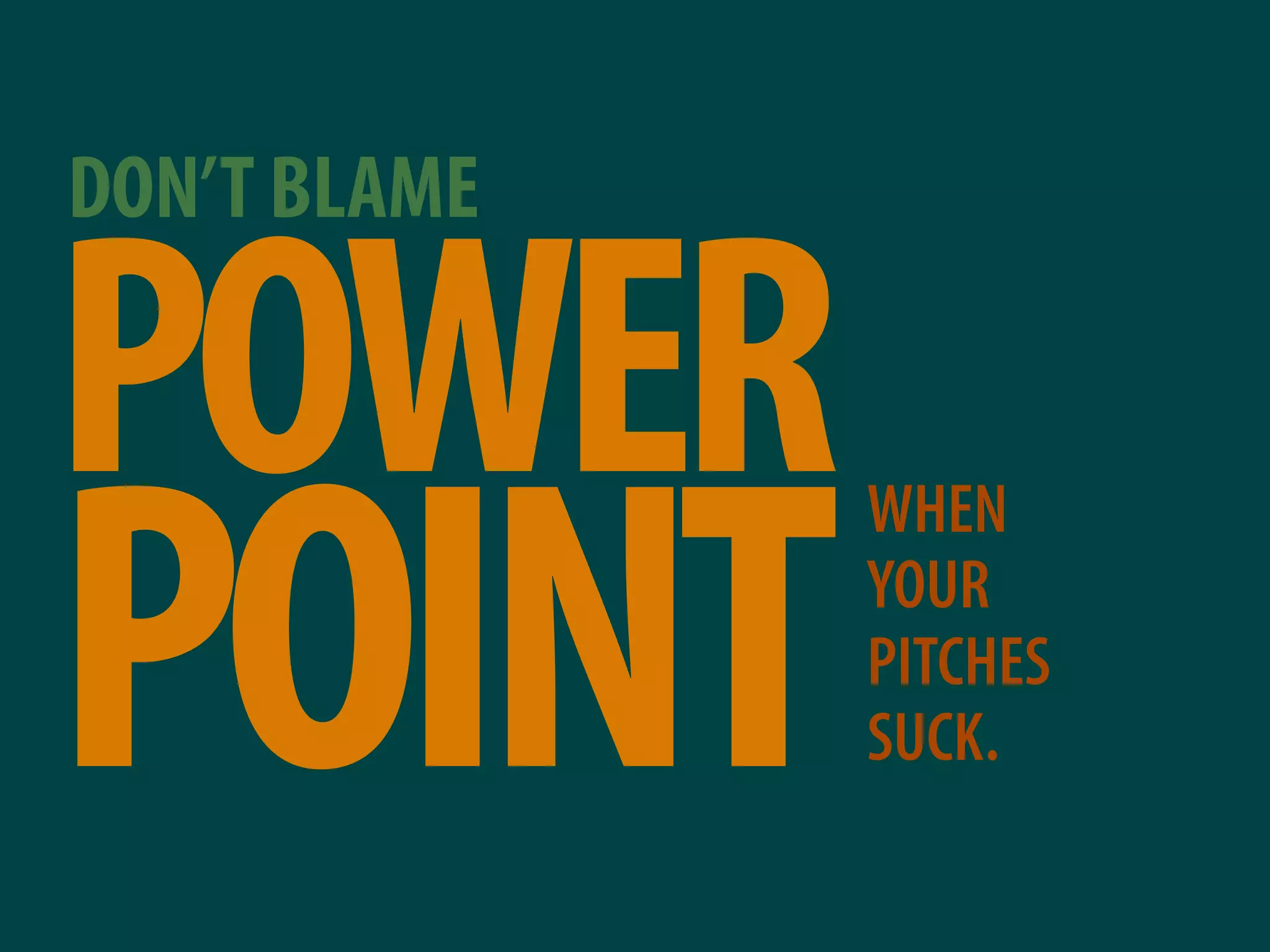 Why most presentations suck