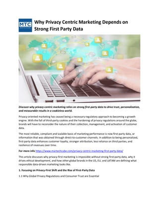 Privacy Centric Marketing Depends on First Party Data and Predictive ...