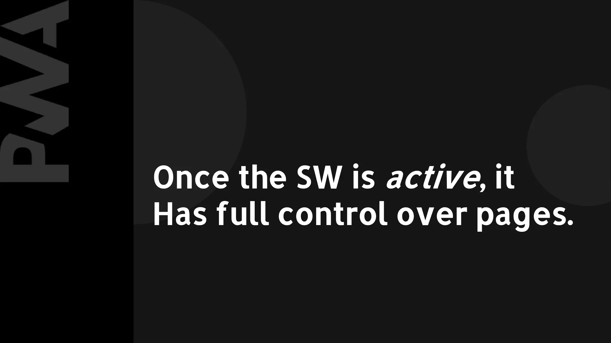 Once the SW is active, it
Has full control over pages.
 