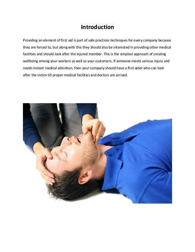 Why providing first aid at work is so important