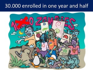 30.000 enrolled in one year and half
 