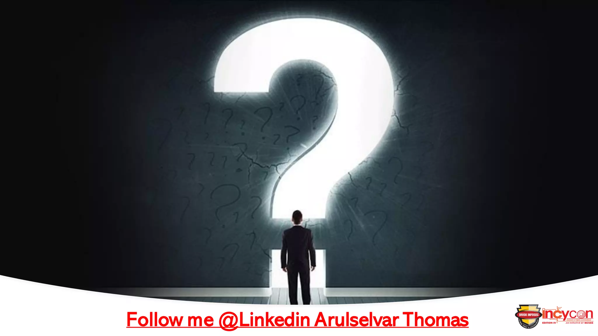 Follow me @Linkedin Arulselvar Thomas
 