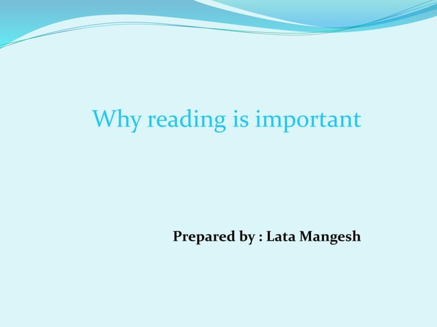 Why Reading Is Important Pptx