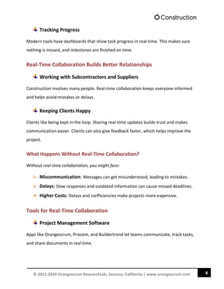 Why Real-Time Collaboration Matters in Construction | PDF
