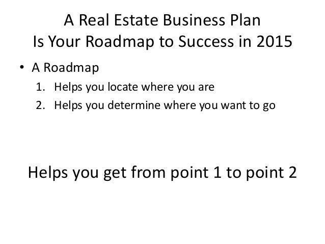 Why real estate agents need business plans 2015