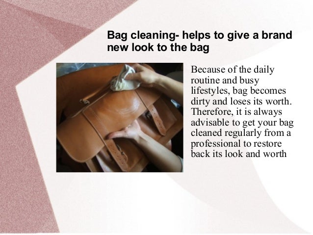 professional bag cleaning