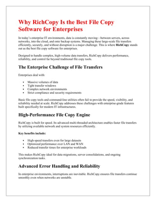 Why RichCopy Is the Best File Copy Software for Enterprises.docx