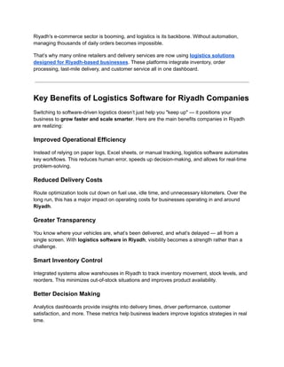 Why Riyadh Businesses Are Adopting Logistics Software in 2025.pdf