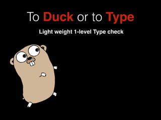 To Duck or to Type 
Light weight 1-level Type check 
 