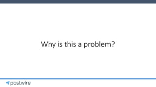 Why is this a problem?
 