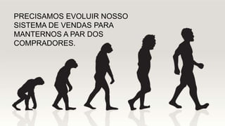 PRECISAMOS EVOLUIR NOSSO
SISTEMA DE VENDAS PARA
MANTERNOS A PAR DOS
COMPRADORES.
 