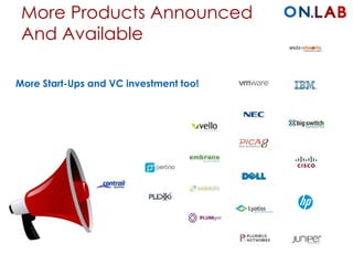 More Products Announced 
And Available 
More Start-Ups and VC investment too! 
 