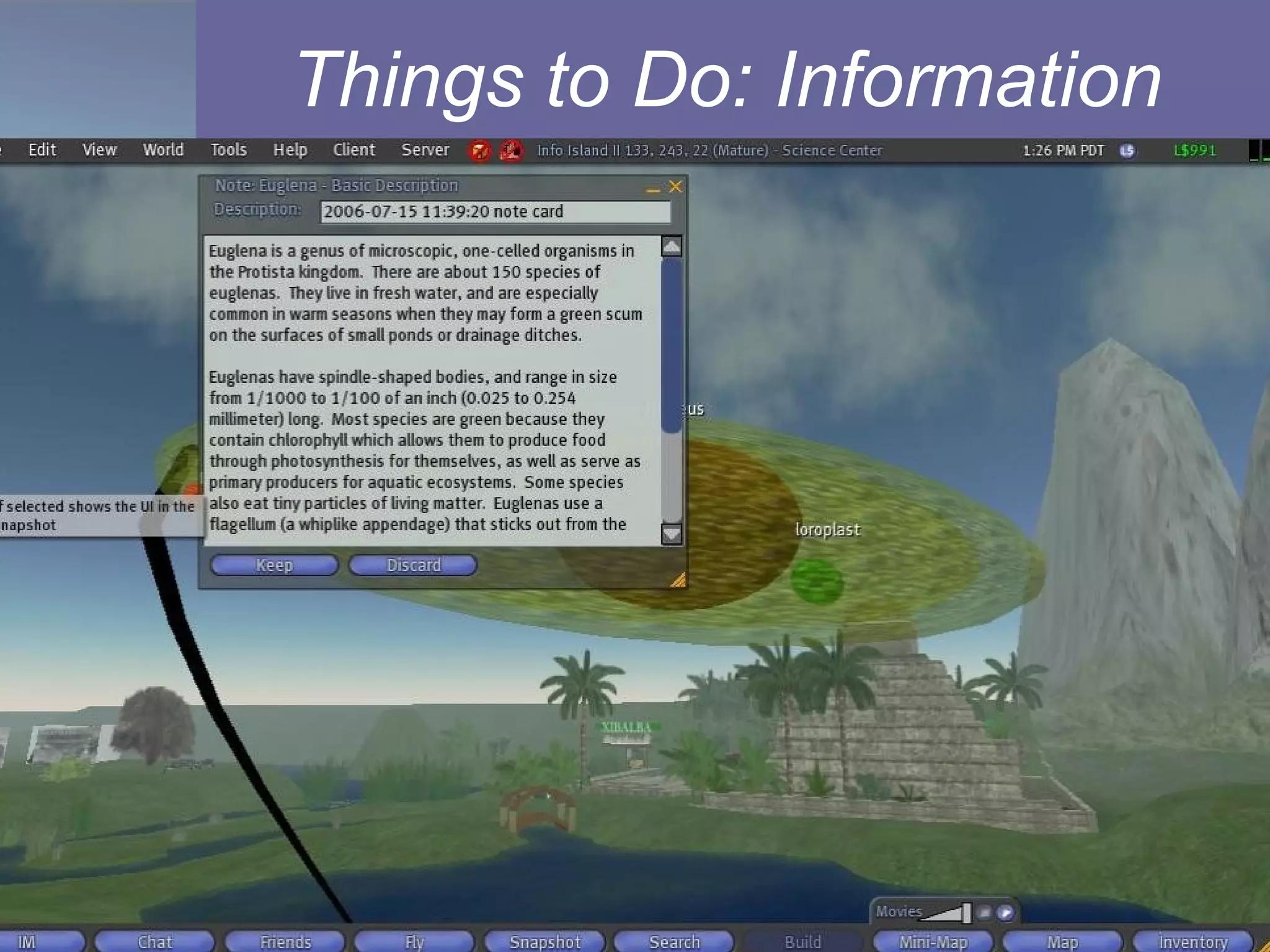 Things to Do: Information 