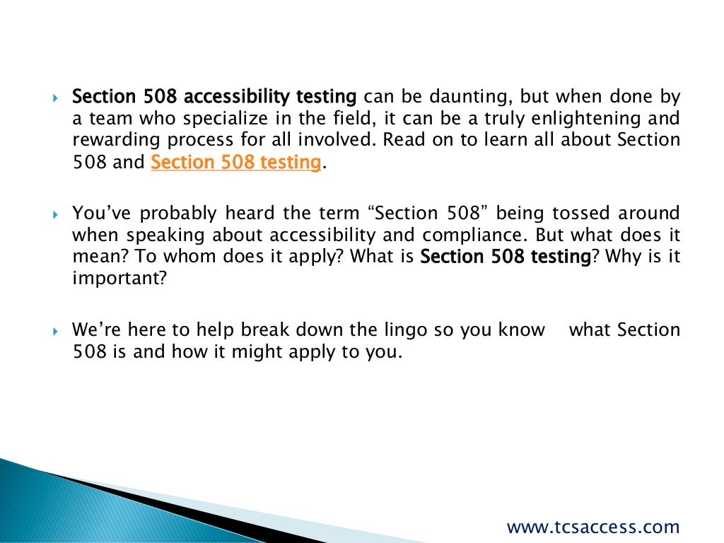 Why section 508 is important and who needs to comply