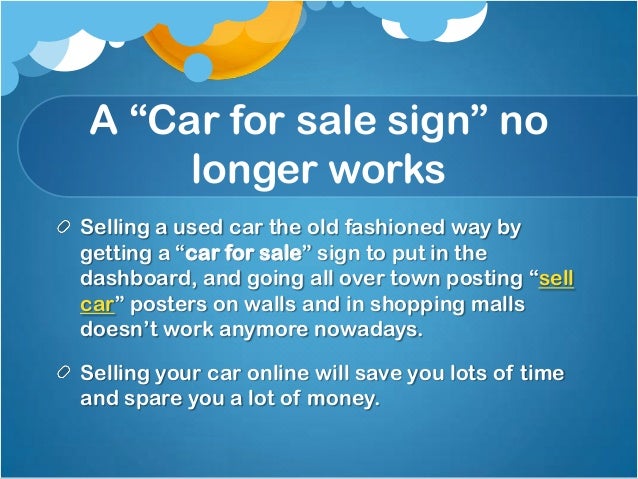 where to put for sale sign on car
