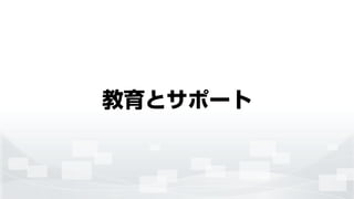教育とサポート
 