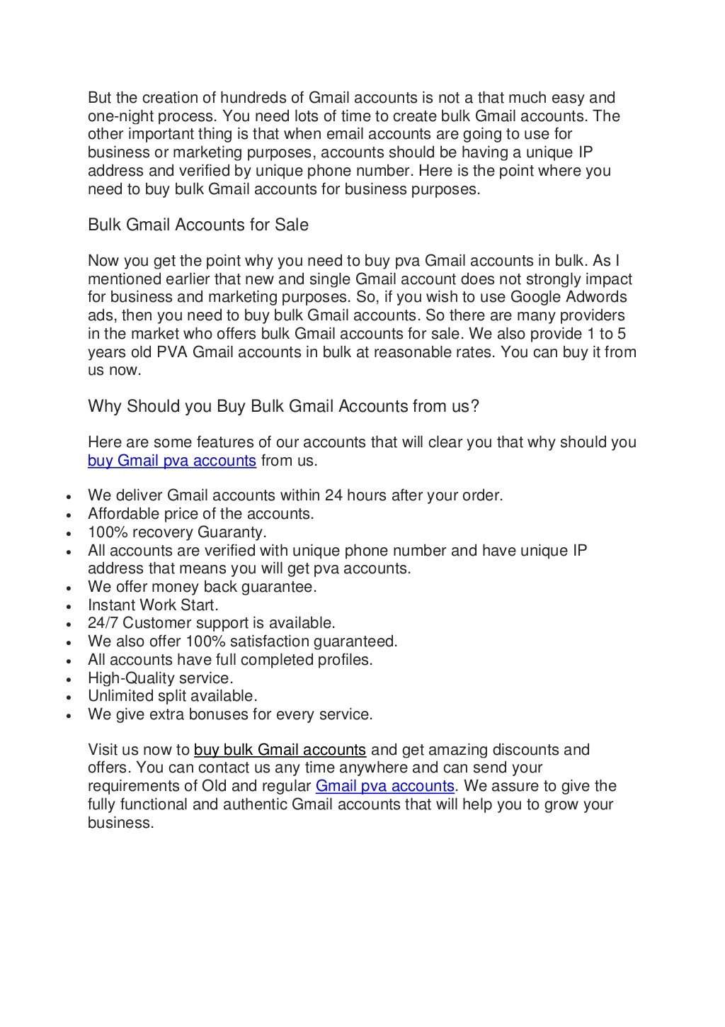 Why Should Buy Bulk Gmail Accounts?