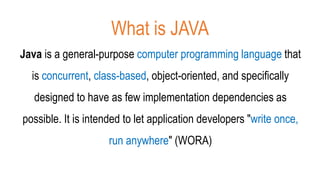 Why should i learn java | PPT