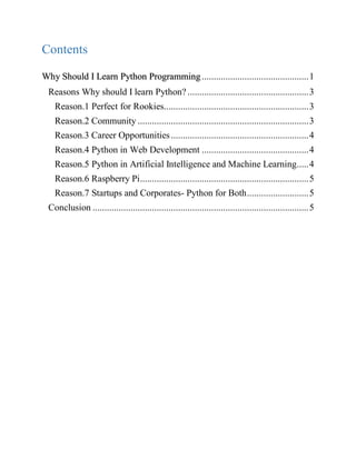 Why should I learn python | PDF