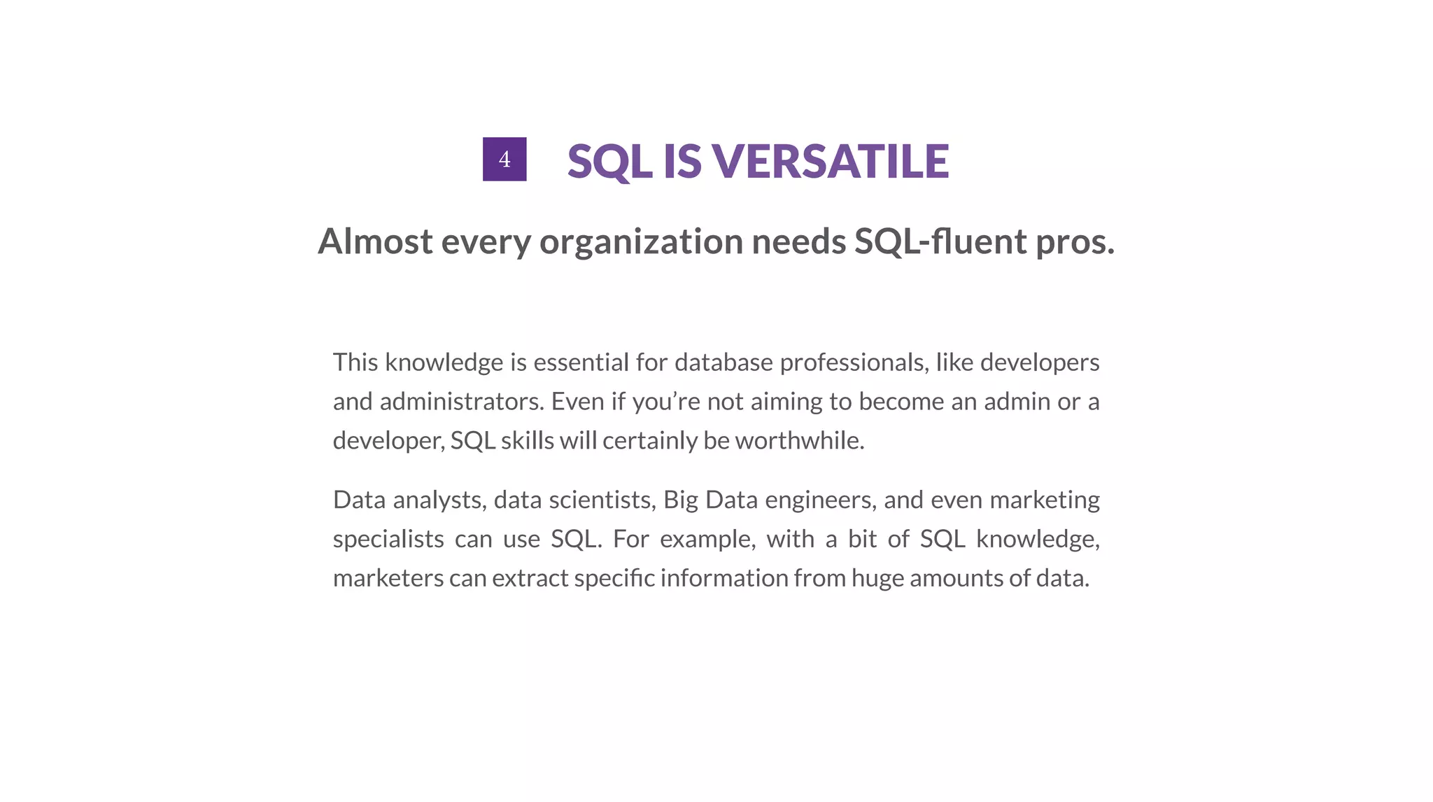 Why Should I learn SQL? | PDF