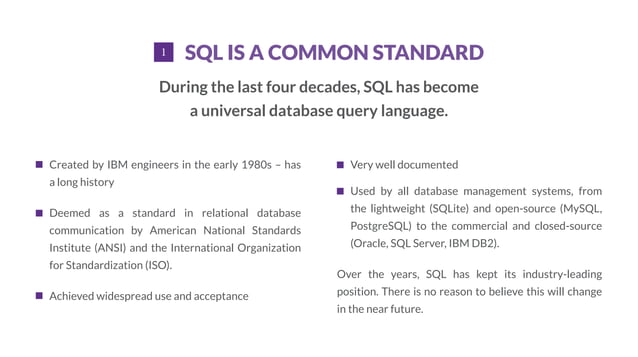 Why Should I learn SQL? | PDF