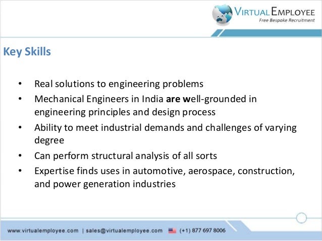 key skills in resume for mechanical engineer