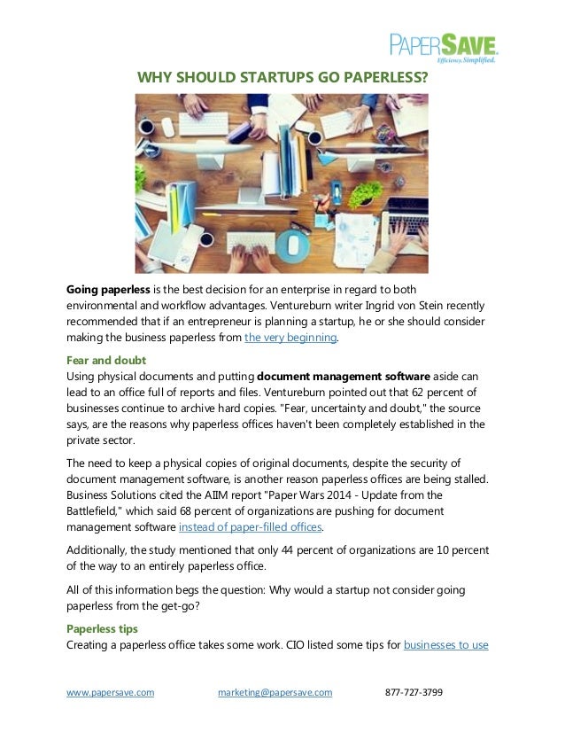 paperless login 141 should Why go paperless startups