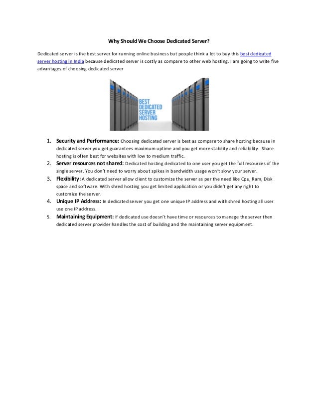Why Should We Choose Dedicated Server Images, Photos, Reviews