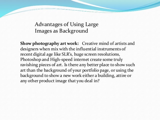Why should we use large images in our