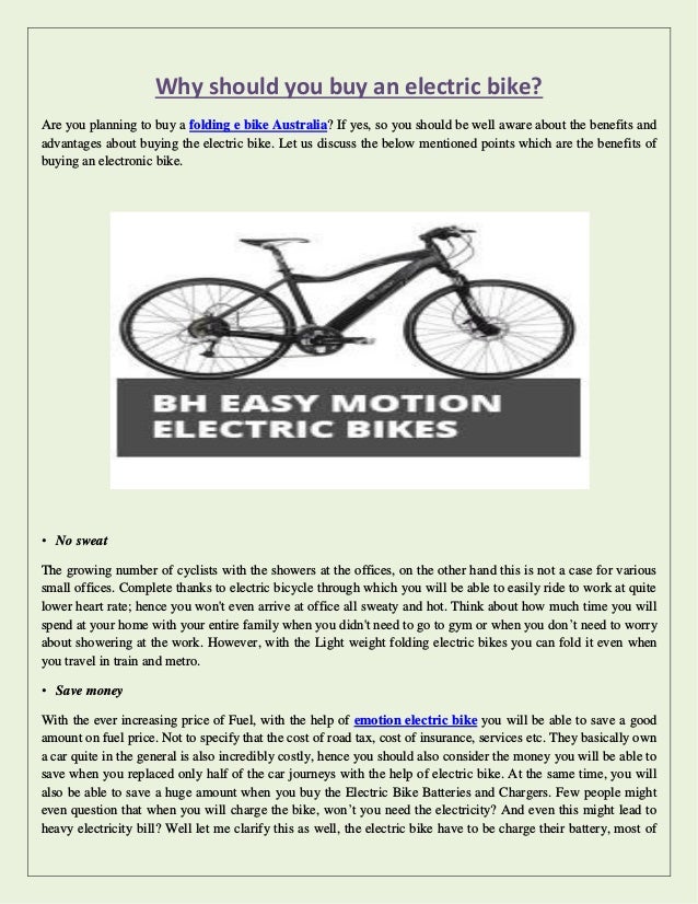 should i get an electric bike