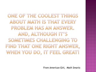 From American Girl,  Math Smarts 