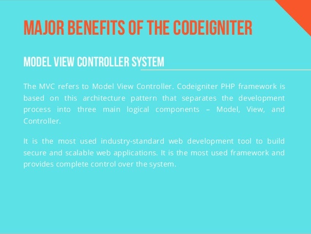 Why should you Choose CodeIgniter Framework for your Next project | PPT