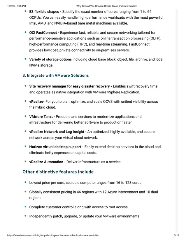 Why Should You Choose Oracle Cloud Vmware Solution Pdf Why Should You Choose Oracle Cloud Vmware Solution Pdf