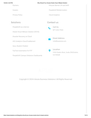 Why Should You Choose Oracle Cloud Vmware Solution Pdf Why Should You Choose Oracle Cloud Vmware Solution Pdf