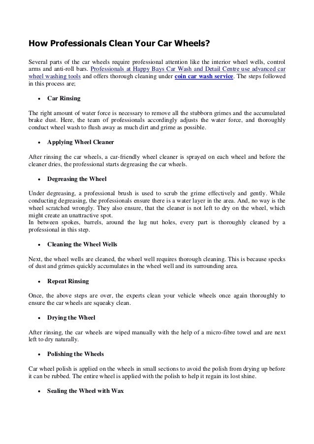 Why should you consider professional car wheel cleaning a complete guide