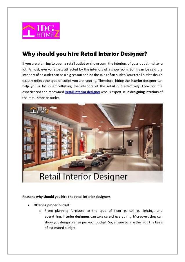 Why Should You Hire Retail Interior Designer