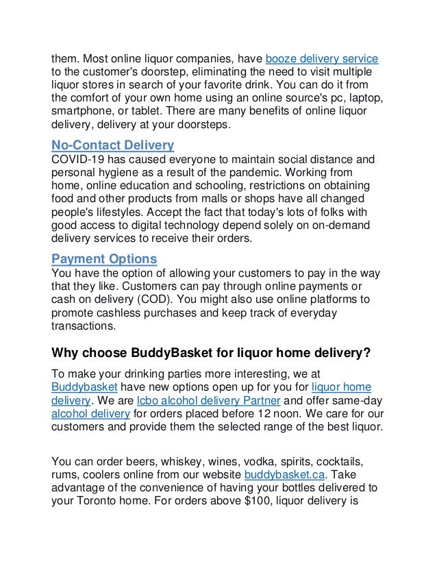 Why should you order alcohol online