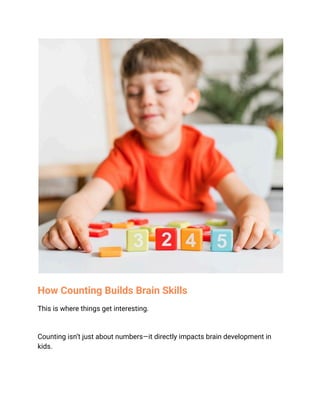 Simple Counting Activities For Preschool Brain Development | PDF