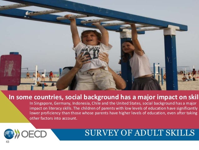 SURVEY OF ADULT SKILLS
43
In some countries, social background has a major impact on skill
In Singapore, Germany, Indonesi...