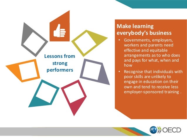 Lessons from
strong
performers
Make learning
everybody’s business
• Governments, employers,
workers and parents need
effec...
