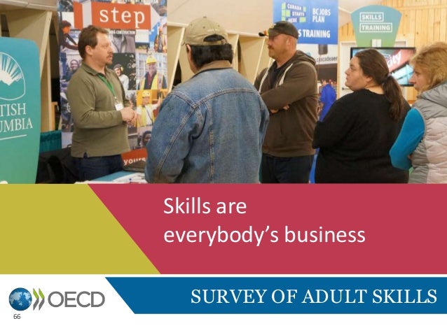 SURVEY OF ADULT SKILLS
Skills are
everybody’s business
66
 