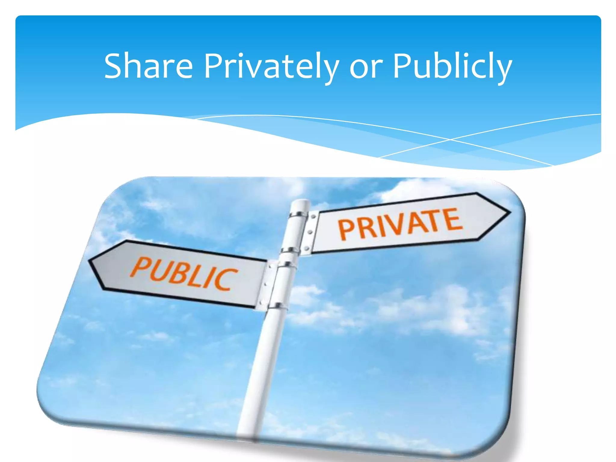 Share Privately or Publicly