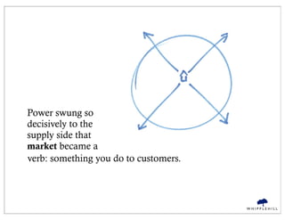 Power swung so
decisively to the
supply side that
market became a
verb: something you do to customers.



                                       WHIPPLEHILL
 