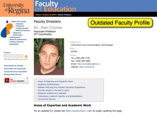 Outdated Faculty Proﬁle
 