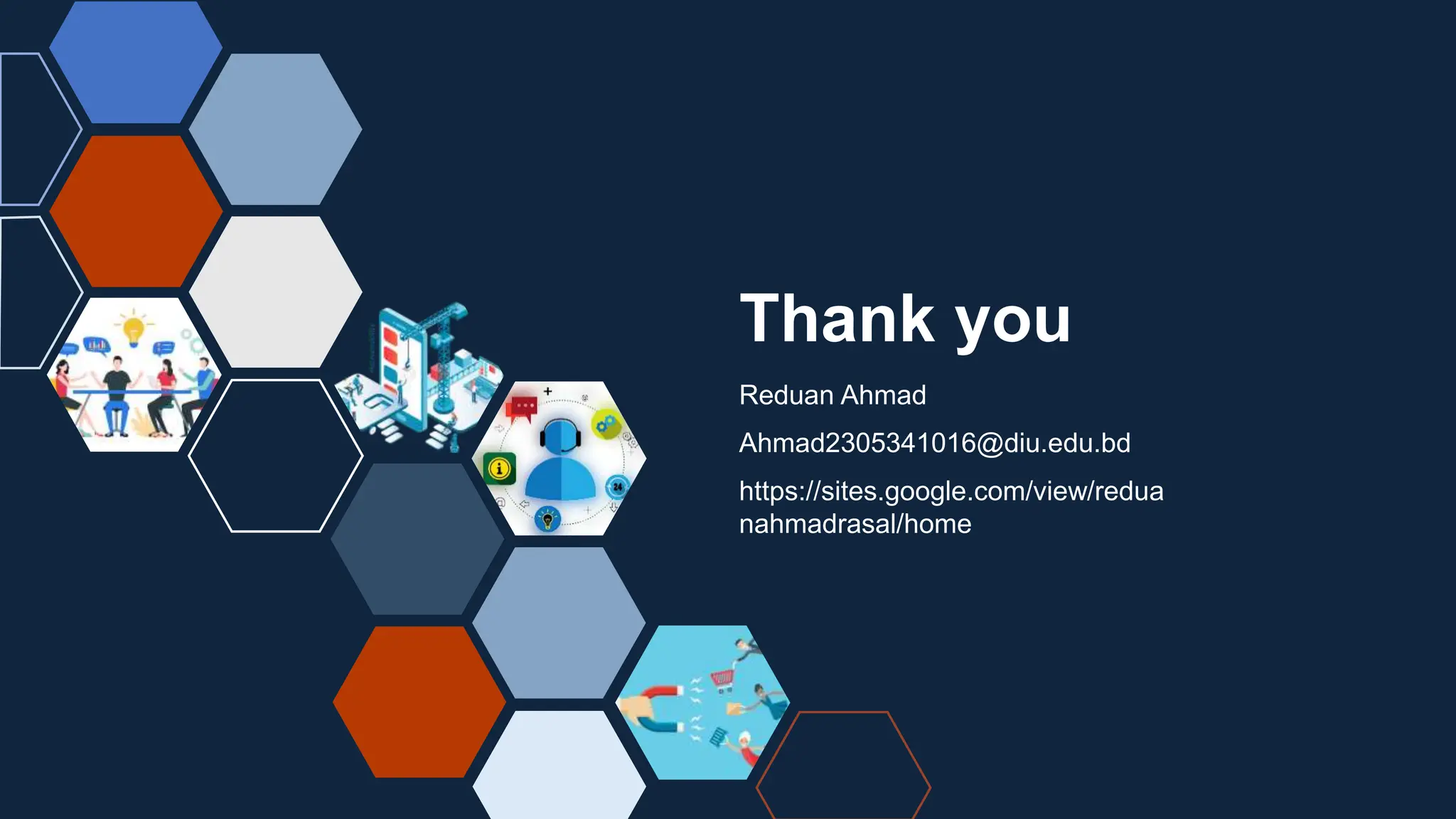 Thank you
Reduan Ahmad
Ahmad2305341016@diu.edu.bd
https://sites.google.com/view/redua
nahmadrasal/home
 