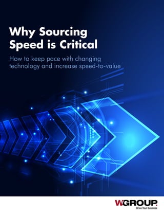 Drive Your Business
Why Sourcing
Speed is Critical
How to keep pace with changing
technology and increase speed-to-value
 