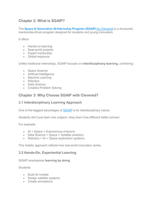 Space & Generative AI Internship Program: Future Skills for Students | PDF